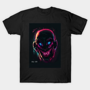 Spooky Neon Face T-Shirt